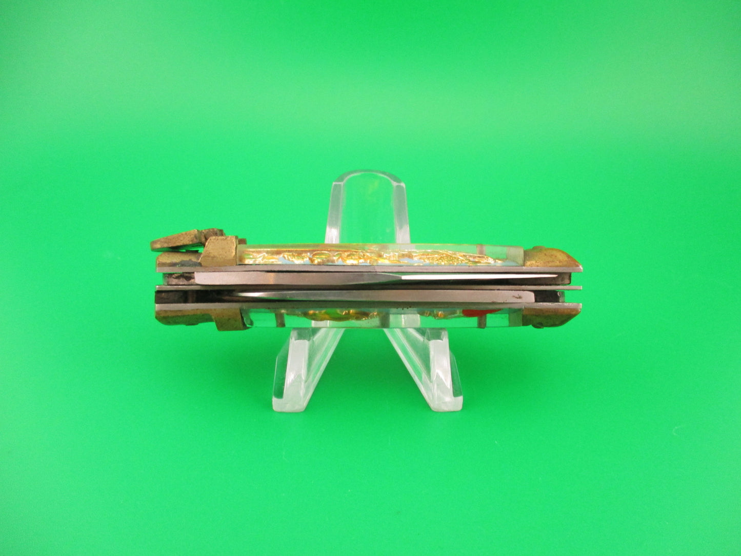 OMOR JAPAN 14cm Japanese Lever Bullfighter RARE 2 blade vintage automatic knife NIB