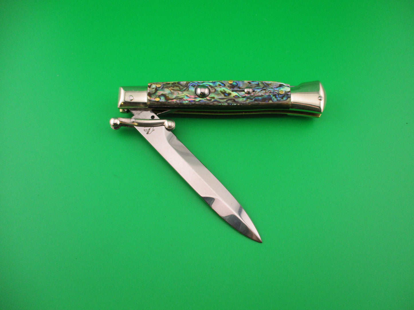 DM Dolphin SPADON 23cm Italian Swing Guard Abalone automatic knife