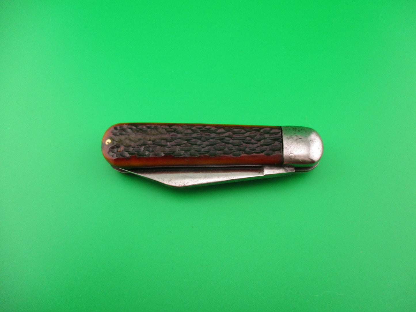 SCHRADE WALDEN shortened Scout Jigged bone vintage automatic knife