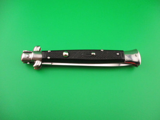 Moletta ROSTFREI 28cm Italian Stiletto Vintage automatic Dagger Black checkered handles
