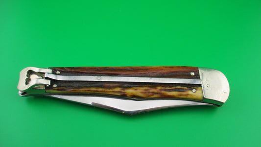 CASE TESTED XX 5171L Lever automatic knife w Stag handles