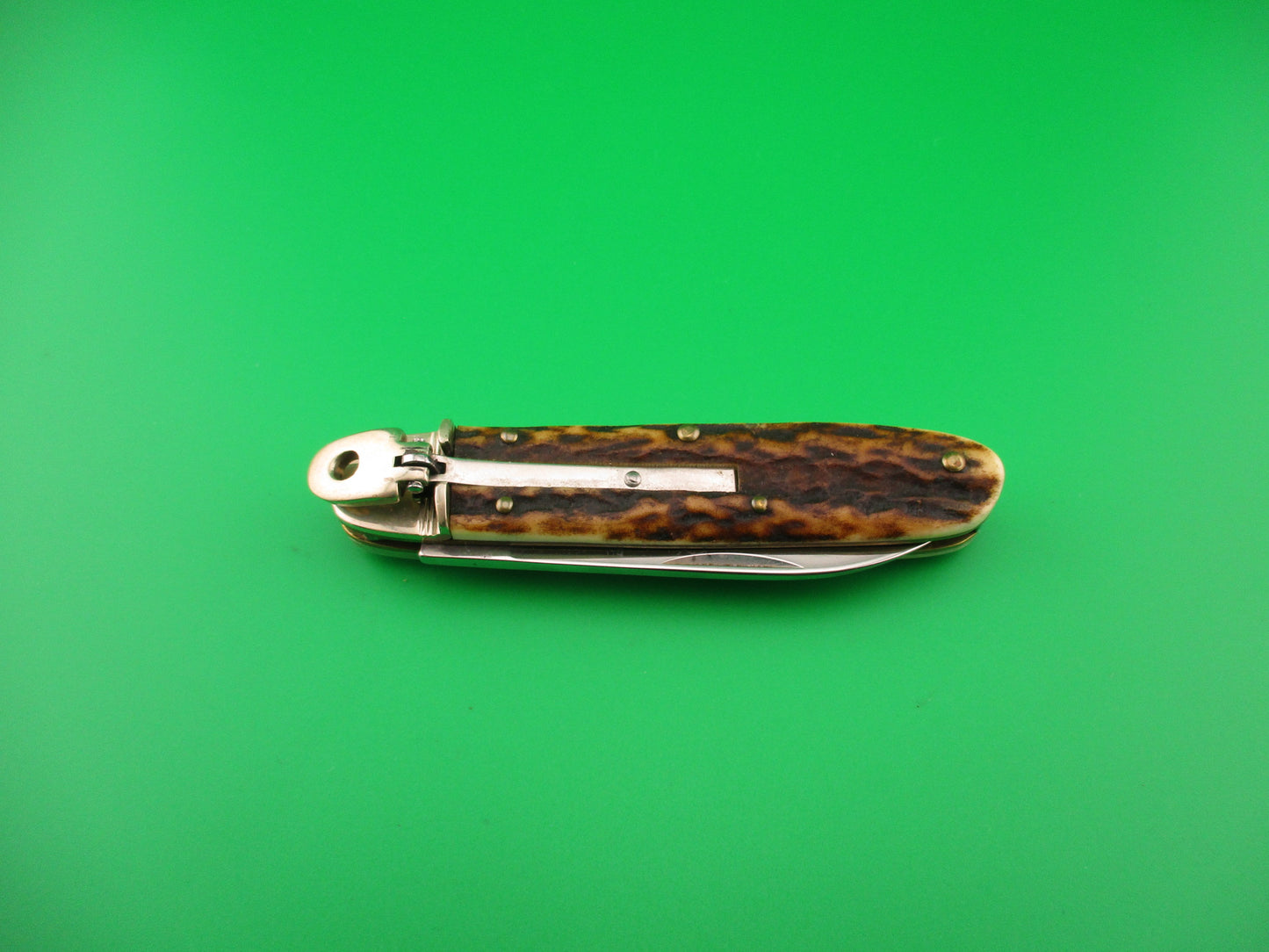 Hubertus SOLINGEN 10cm German Cigar Stag Lever automatic knife