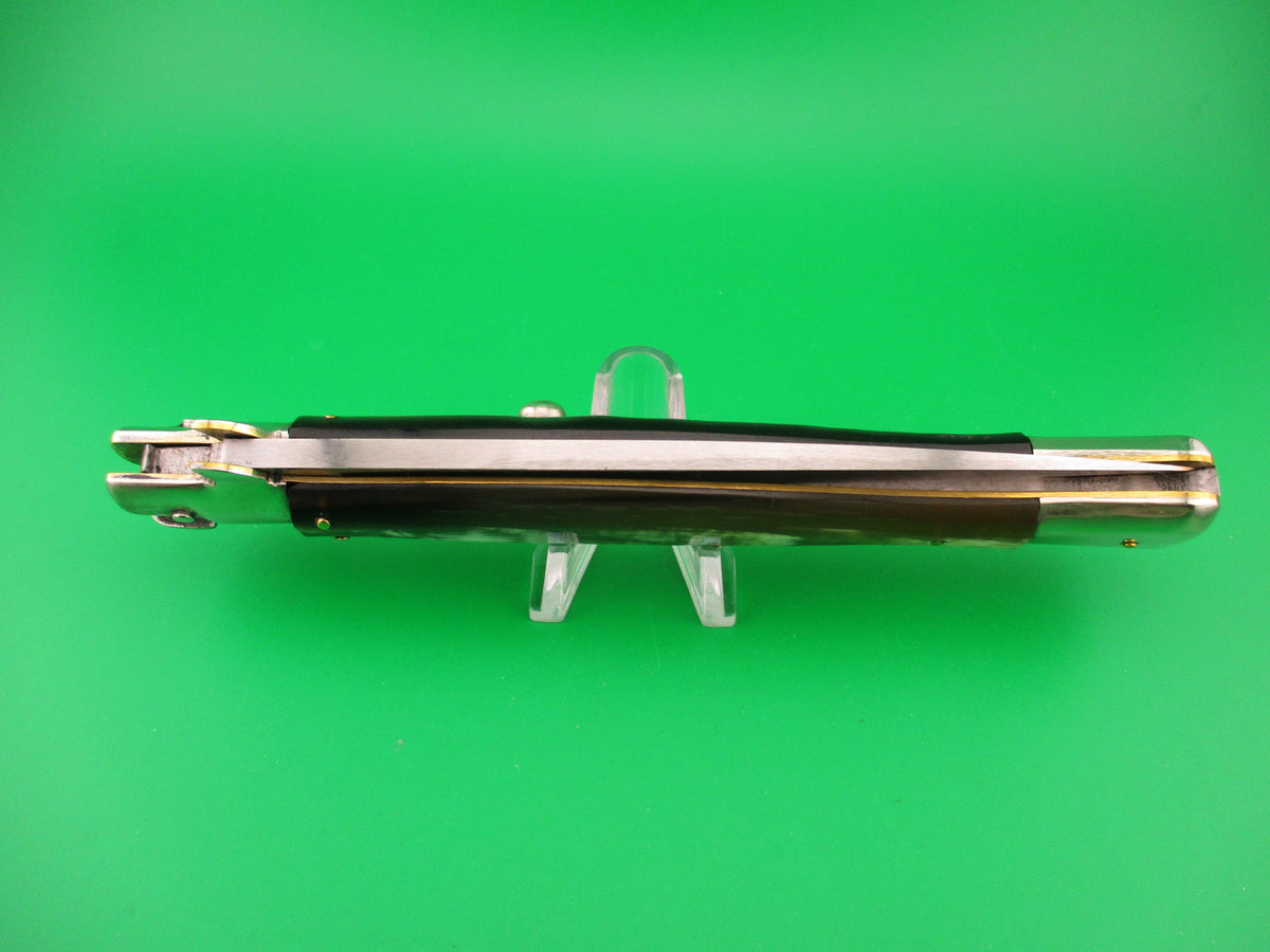 DM A.Rosa MANIAGO ITALY 33cm Italian Picklock Wasp Body Zebu horn automatic knife