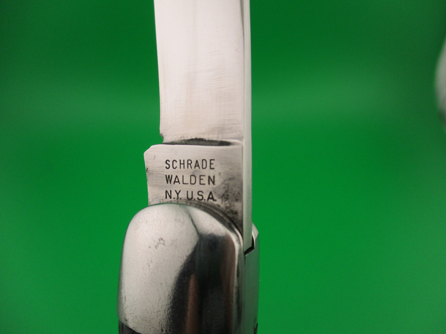 SCHRADE WALDEN 154 Hunter Black Stagged vintage automatic knife