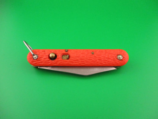 CAMILLUS vintage MC1 Orange paratrooper automatic knife with hook blade