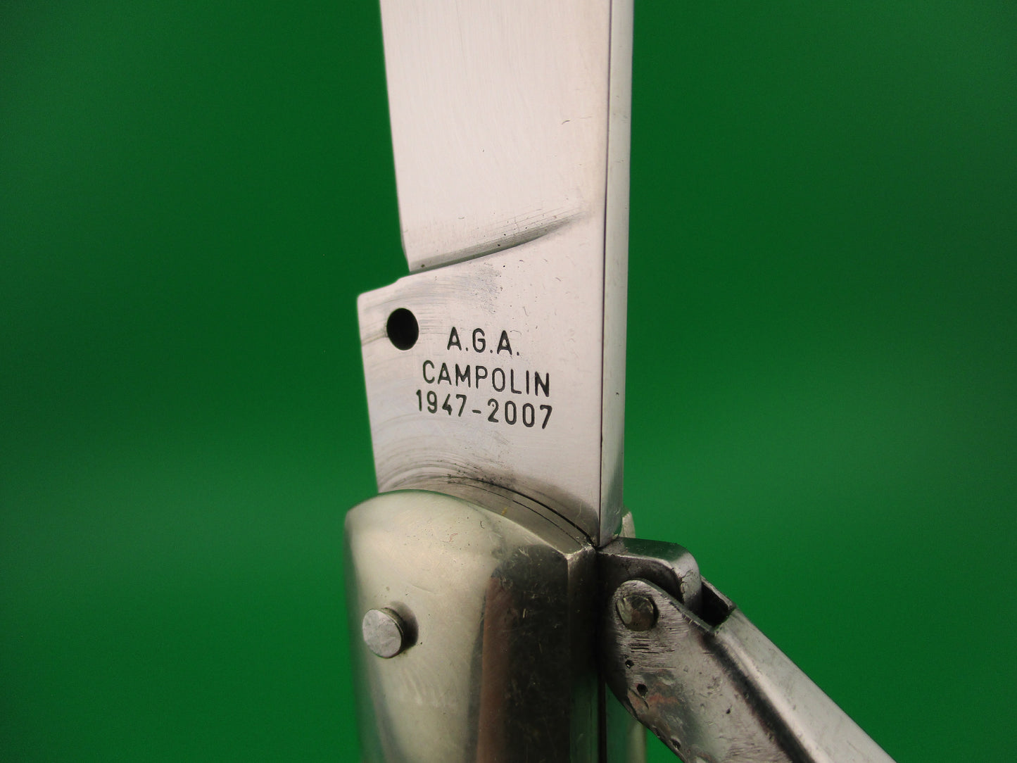 z AGA CAMPOLIN 1947-2007 20cm Italian Stag Camper Oval button fulcrum release automatic
