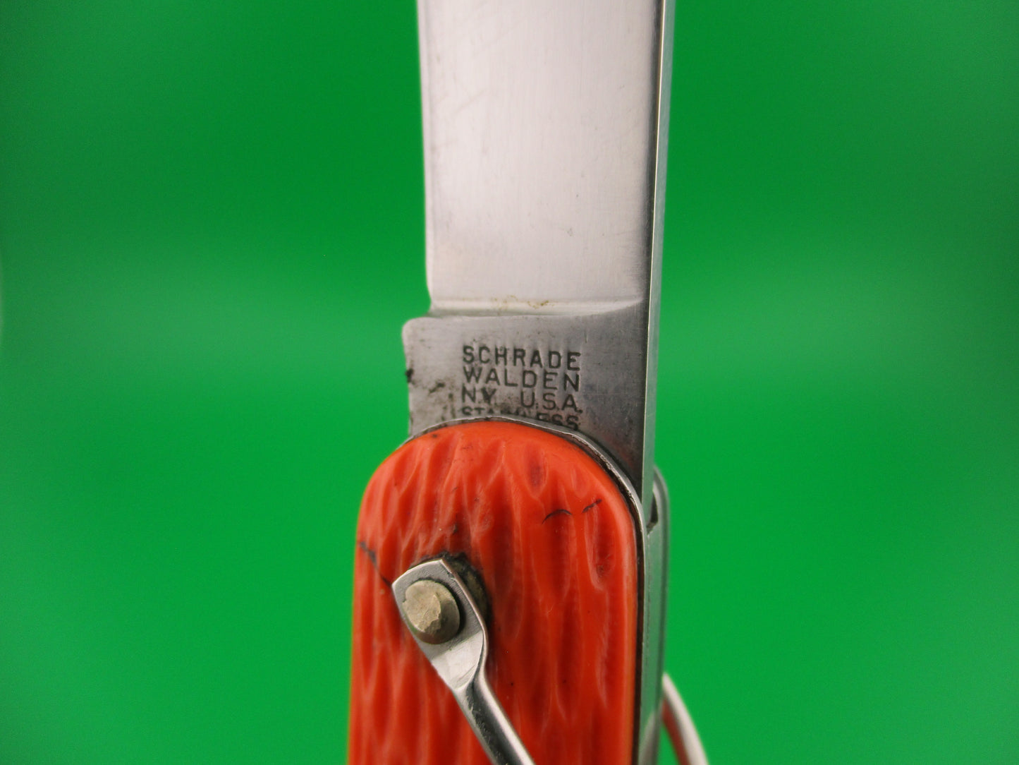 Schrade Walden vintage MC1 Orange military paratrooper switchblade