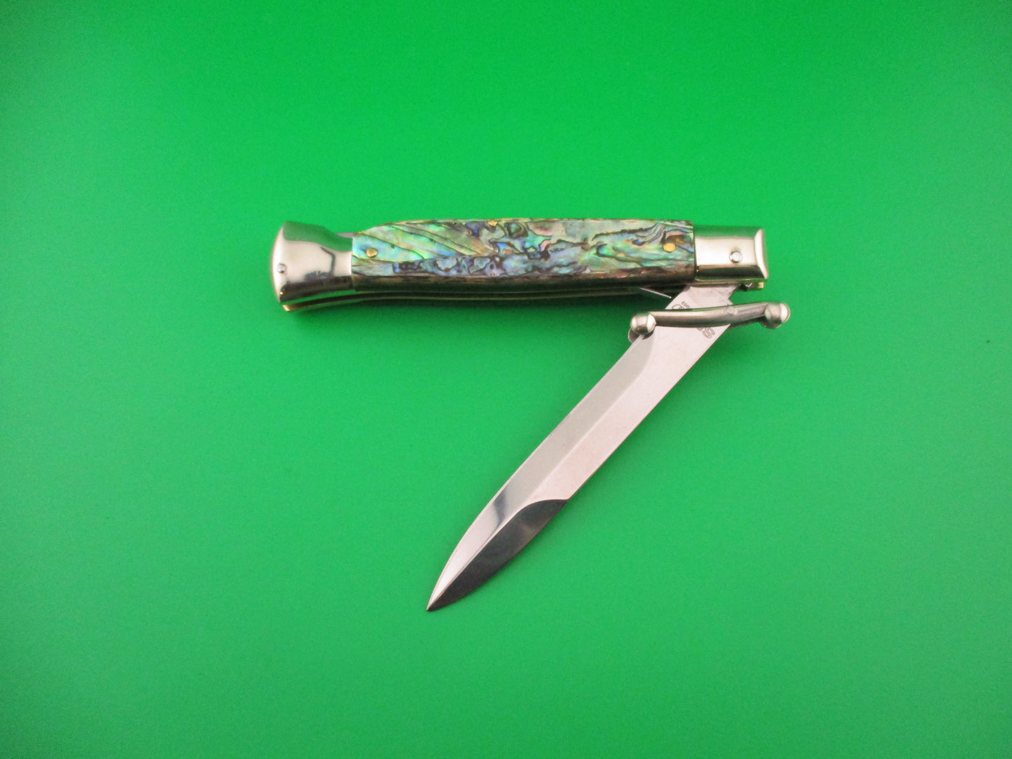 DM Dolphin SPADON 23cm Italian Swing Guard Abalone automatic knife