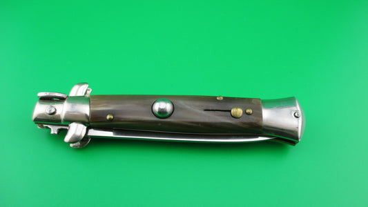 J INOX QJD 20cm Italian Stiletto Swivel bolster Vintage automatic knife