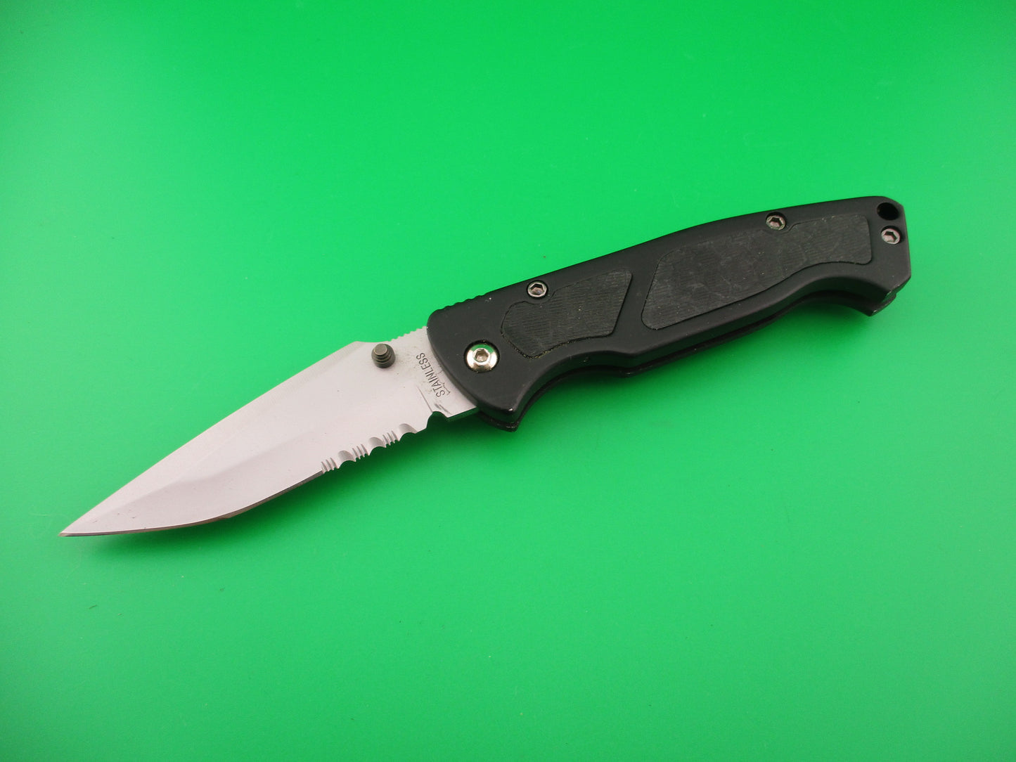 STAINLESS 8" COLT M-16 style Hidden Release DA Lockback automatic knife w Boot clip