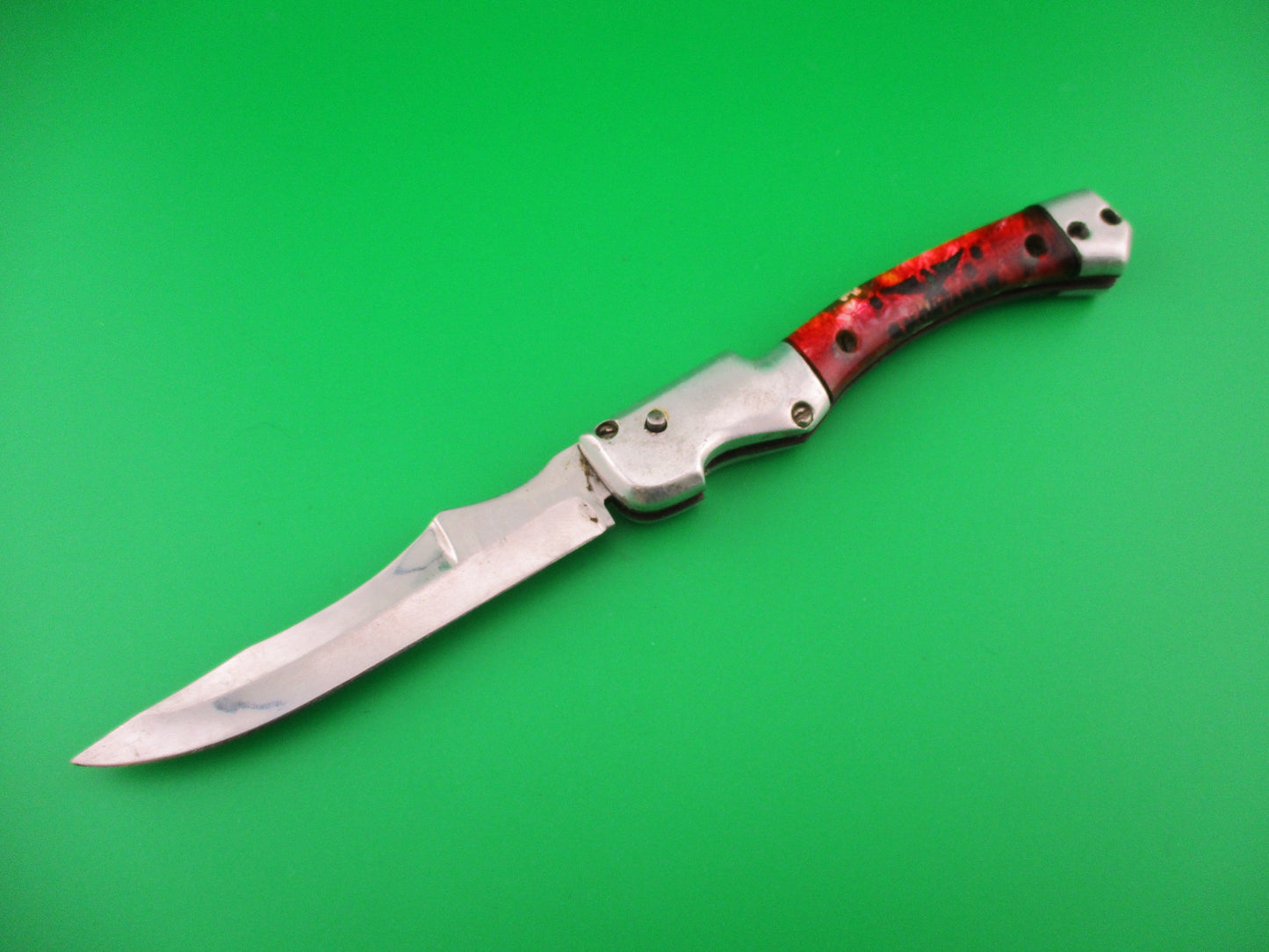 MONTANA 21cm Russian RPK Coilspring Aluminum & Red vintage automatic knife