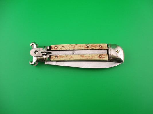 Jndiana (Indiana) INOX 20cm Italian Lever Shell puller Imitation stag automatic knife