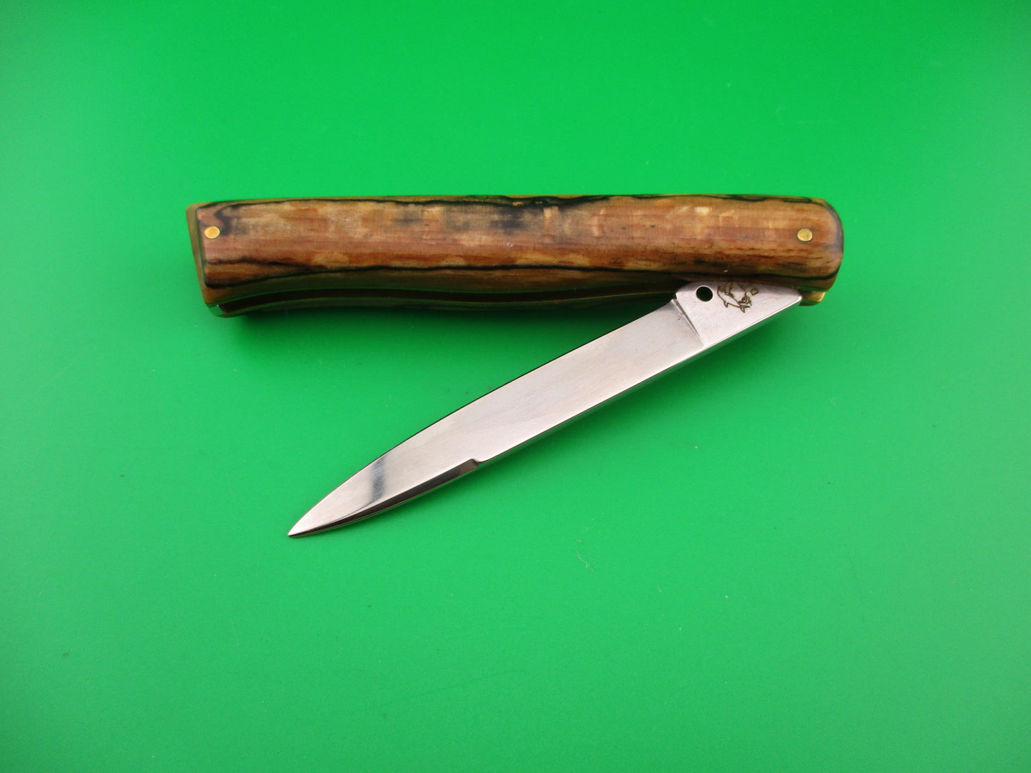 CEM MANIAGO 21cm Italian lockback Honey & Cream horn DM automatic knife