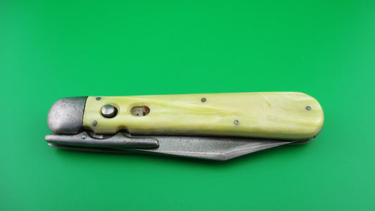 Schrade Cut Co Hunters Pride # G1544 3/4 Marine Pearl Etched Folding guard switchblade knife