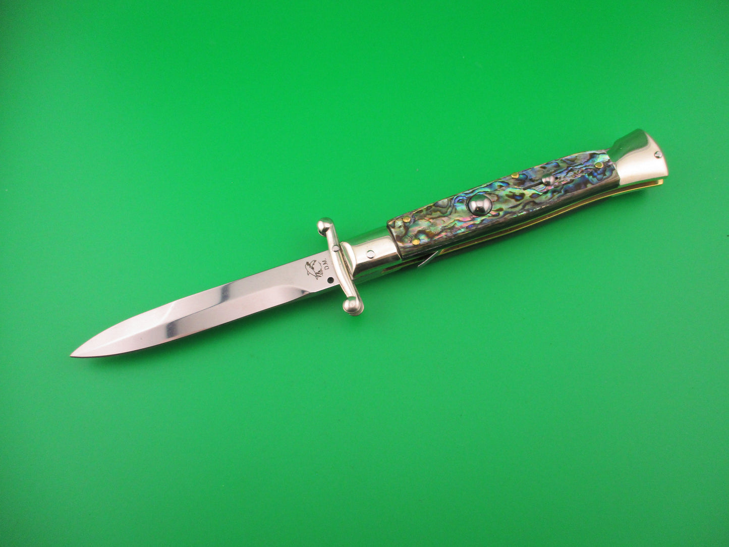 DM Dolphin SPADON 23cm Italian Swing Guard Abalone automatic knife