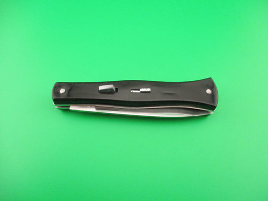 Sterile 21cm Spanish Fishtail Black Rectangular button vintage automatic knife