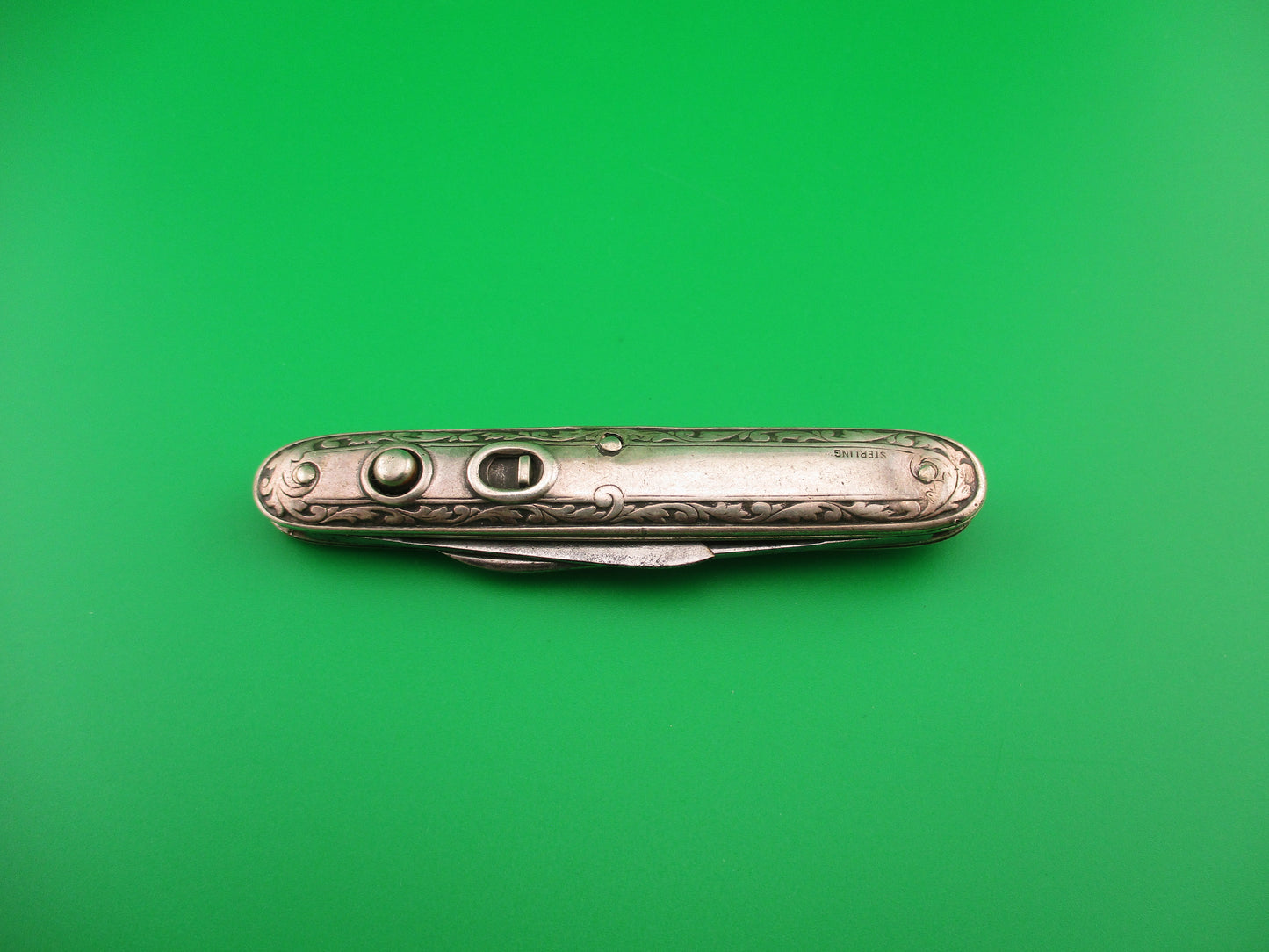 Schrade Cut Co Medium double Sterling Silver Deluxe automatic knife SS740D