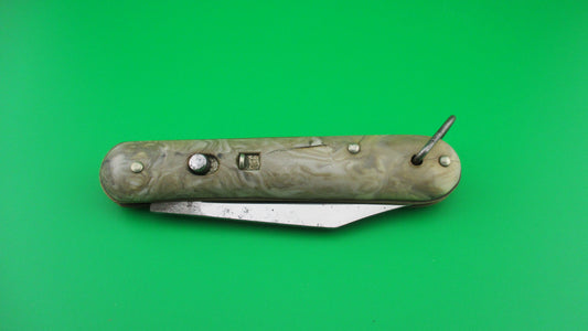 Edgemaster Fatjack Smokey swirl vintage switchblade knife