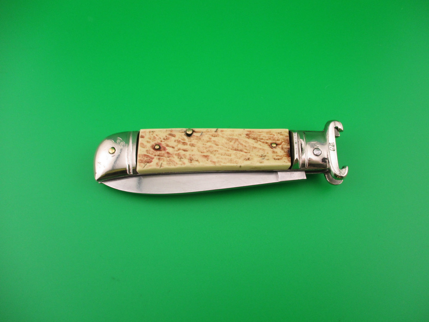 Jndiana (Indiana) INOX 20cm Italian Lever Shell puller Imitation stag automatic knife