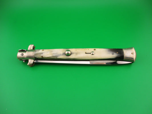 M ITALY INOX 33cm Italian picklock vintage 1950s Brazilian horn automatic knife