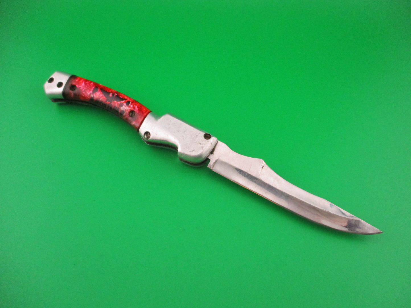 MONTANA 21cm Russian RPK Coilspring Aluminum & Red vintage automatic knife