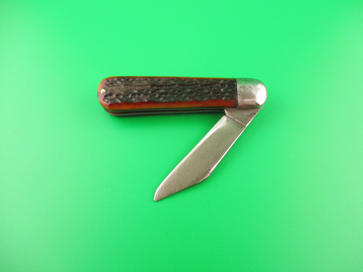 SCHRADE WALDEN shortened Scout Jigged bone vintage automatic knife