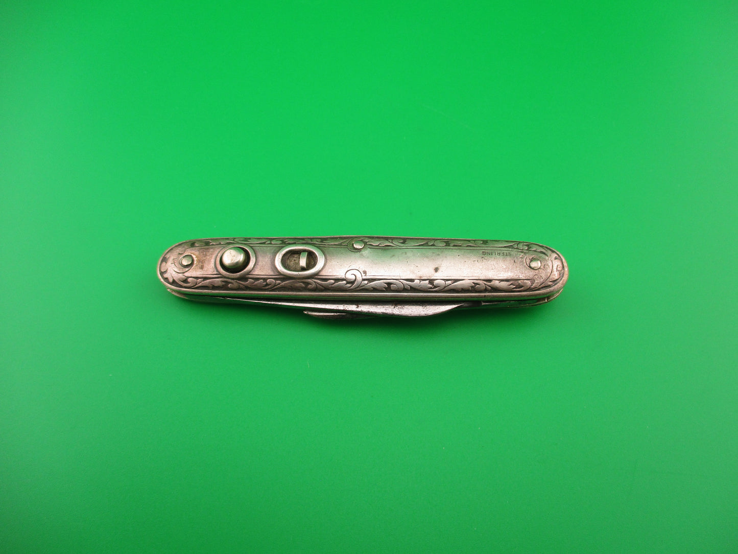 Schrade Cut Co Medium double Sterling Silver Deluxe automatic knife SS740D