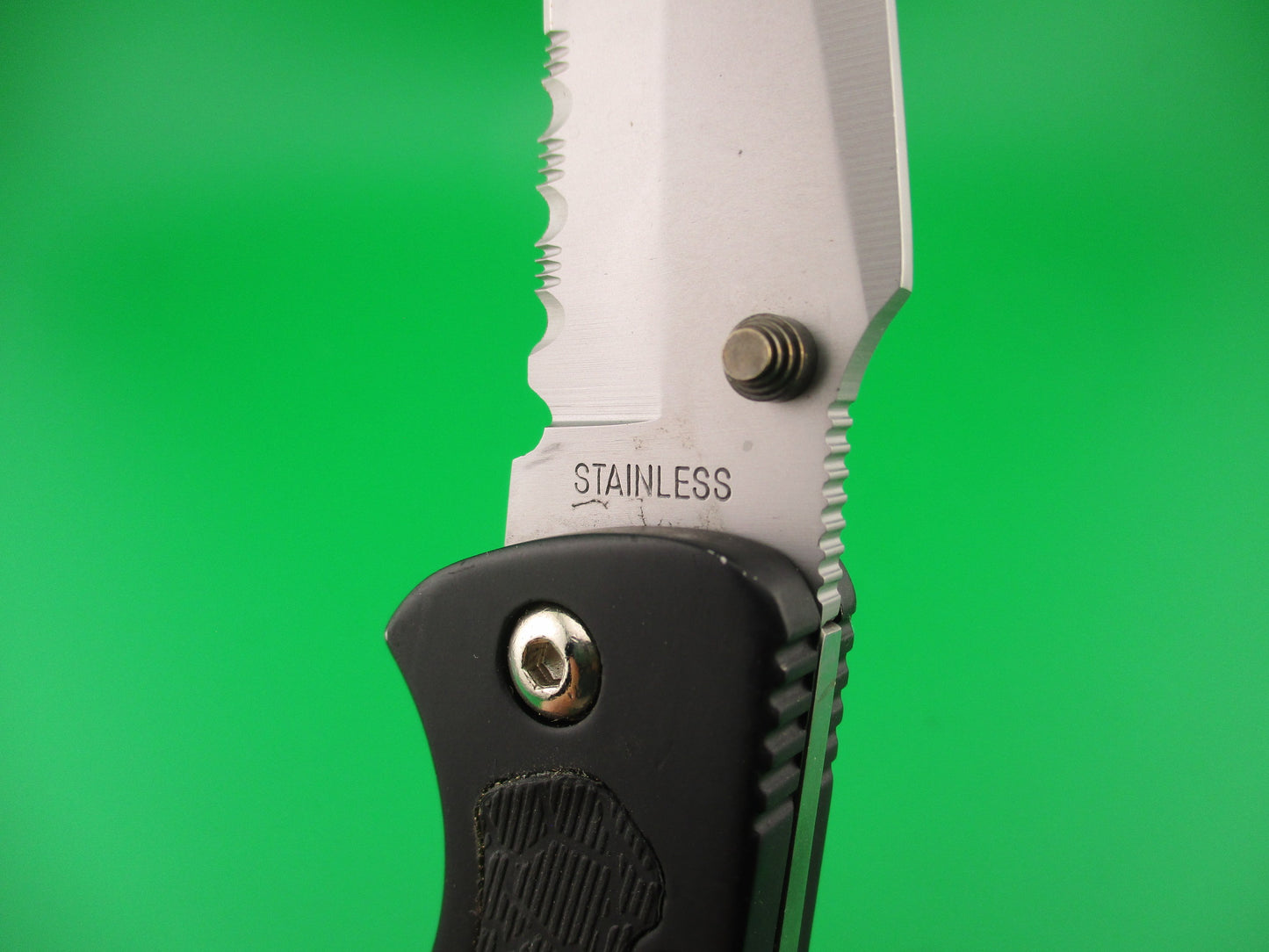 STAINLESS 8" COLT M-16 style Hidden Release DA Lockback automatic knife w Boot clip
