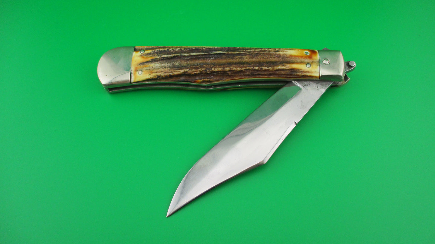 CASE TESTED XX 5171L Lever automatic knife w Stag handles