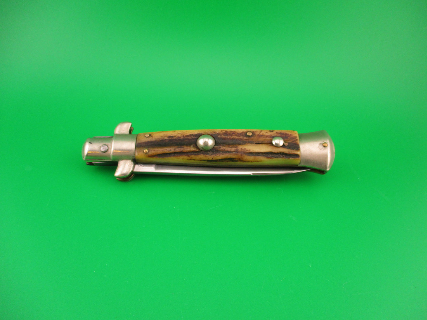 INOX PATENT 20cm Italian BO/BC Stag vintage 1960s automatic knife