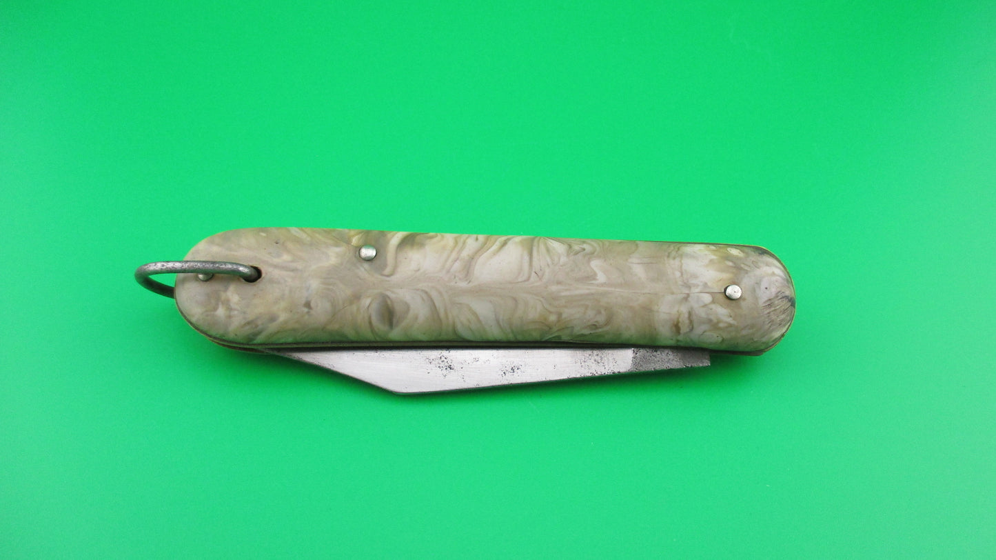 Edgemaster Fatjack Smokey swirl vintage switchblade knife