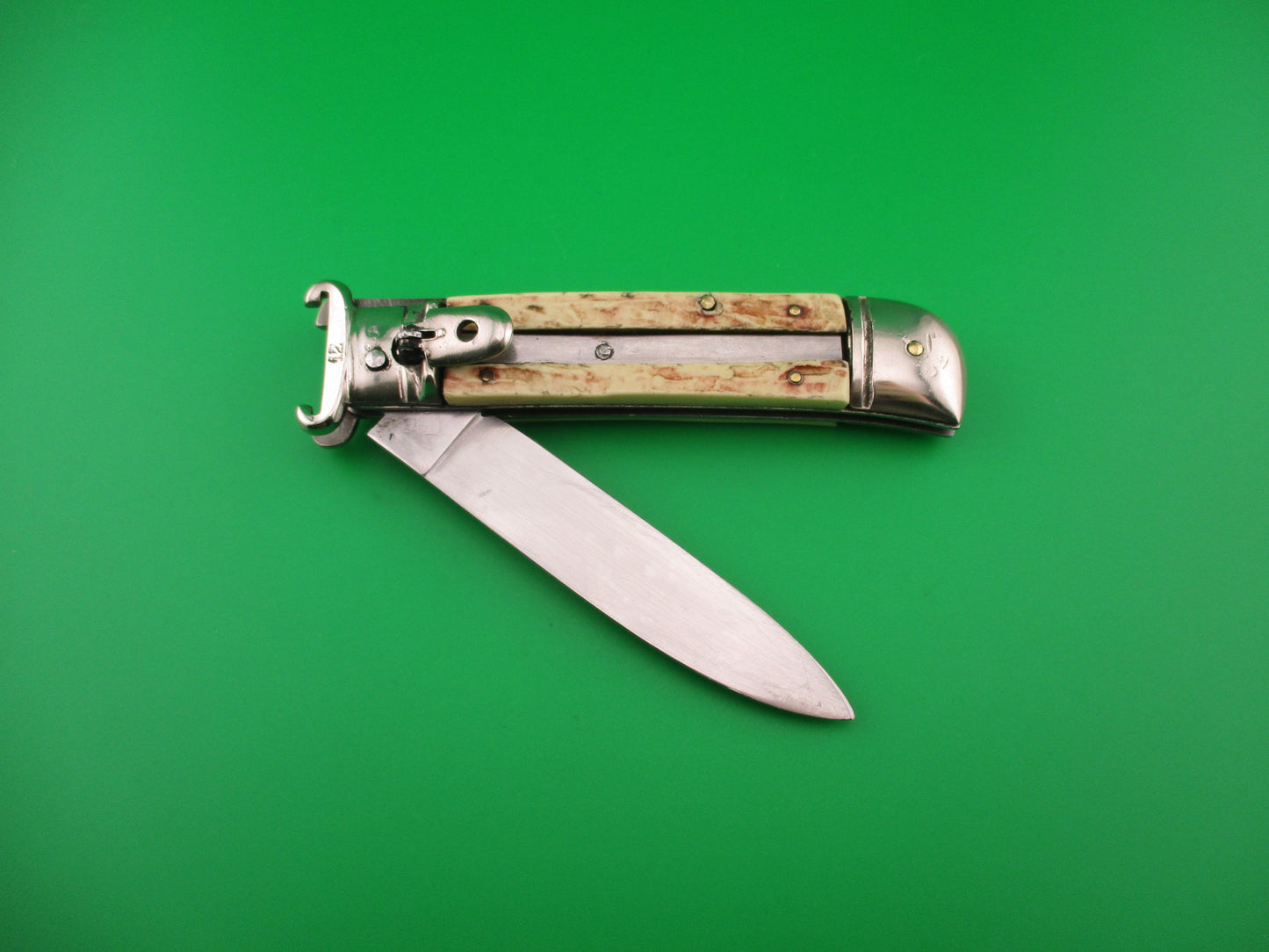 Jndiana (Indiana) INOX 20cm Italian Lever Shell puller Imitation stag automatic knife