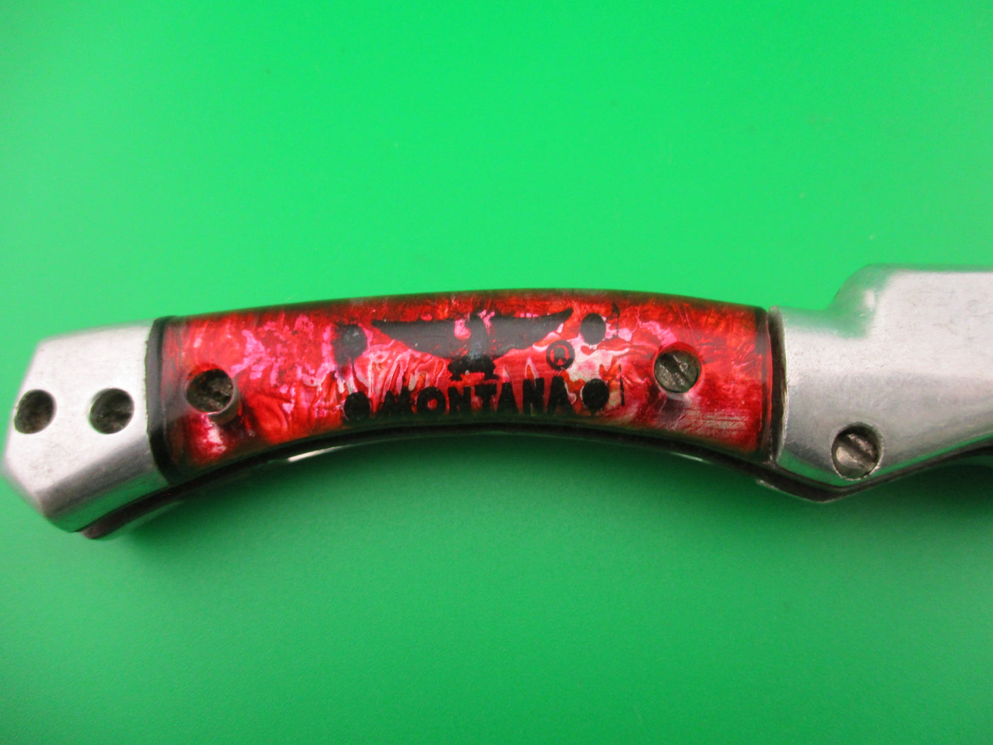 MONTANA 21cm Russian RPK Coilspring Aluminum & Red vintage automatic knife