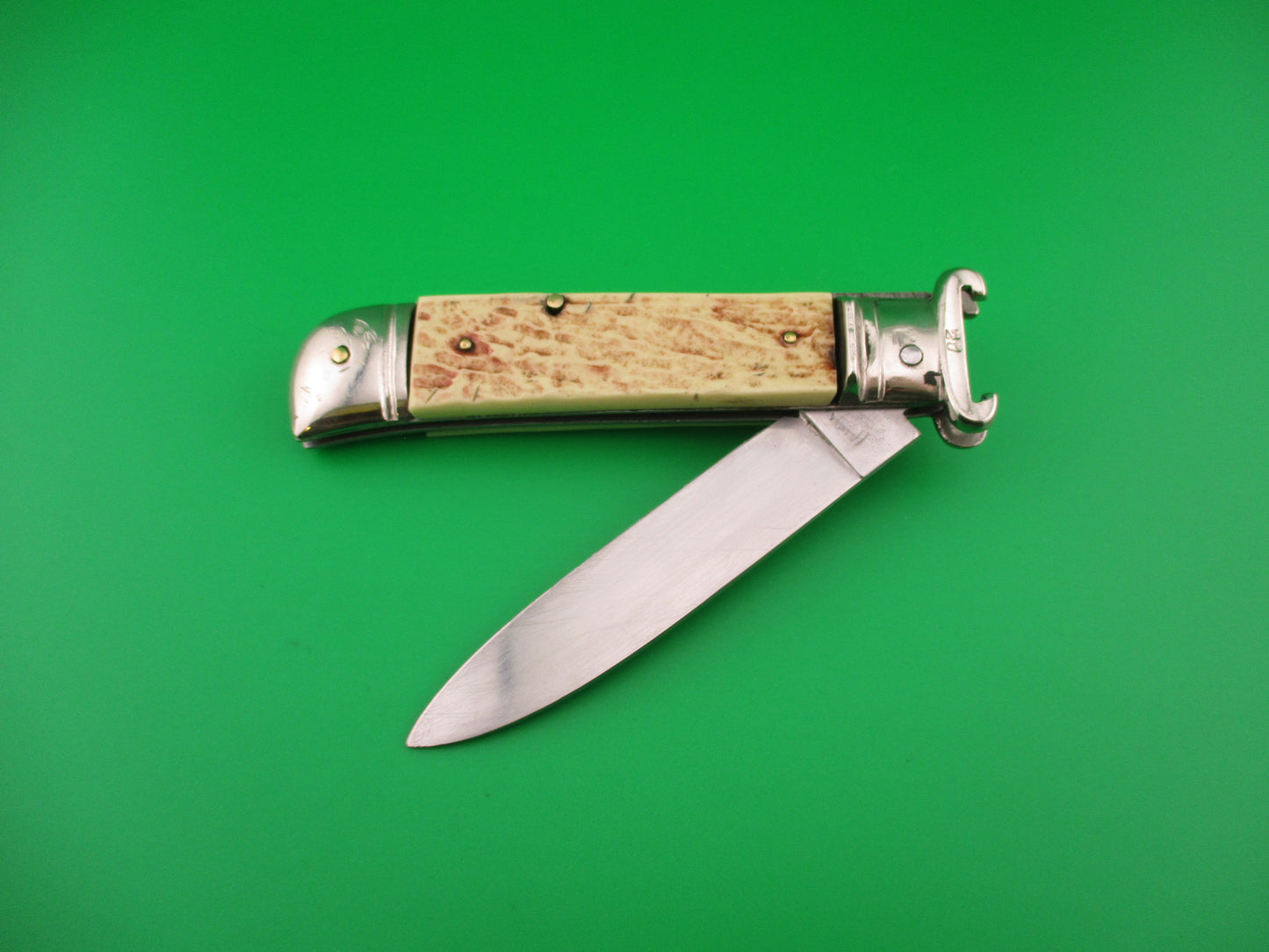 Jndiana (Indiana) INOX 20cm Italian Lever Shell puller Imitation stag automatic knife