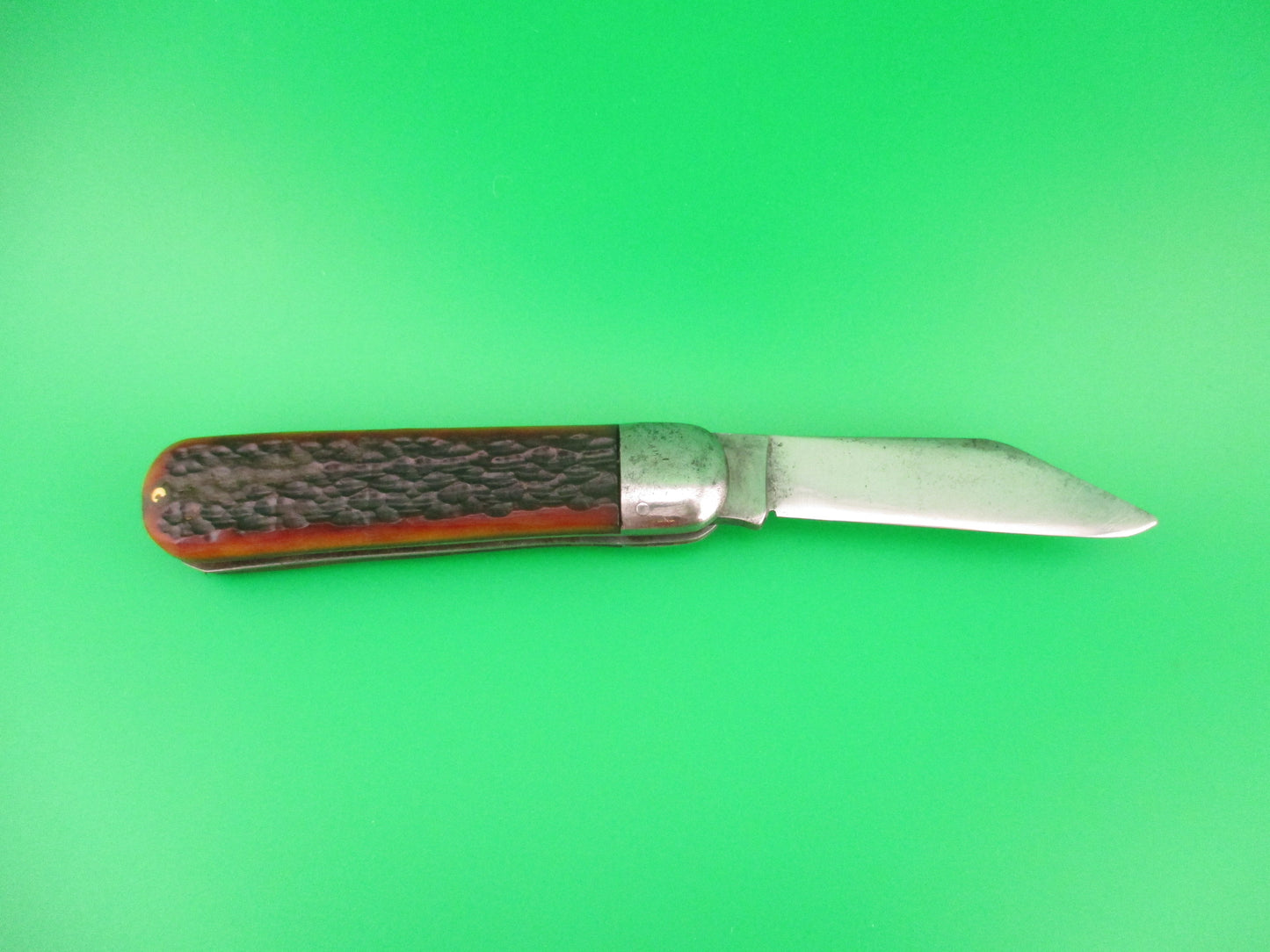 SCHRADE WALDEN shortened Scout Jigged bone vintage automatic knife