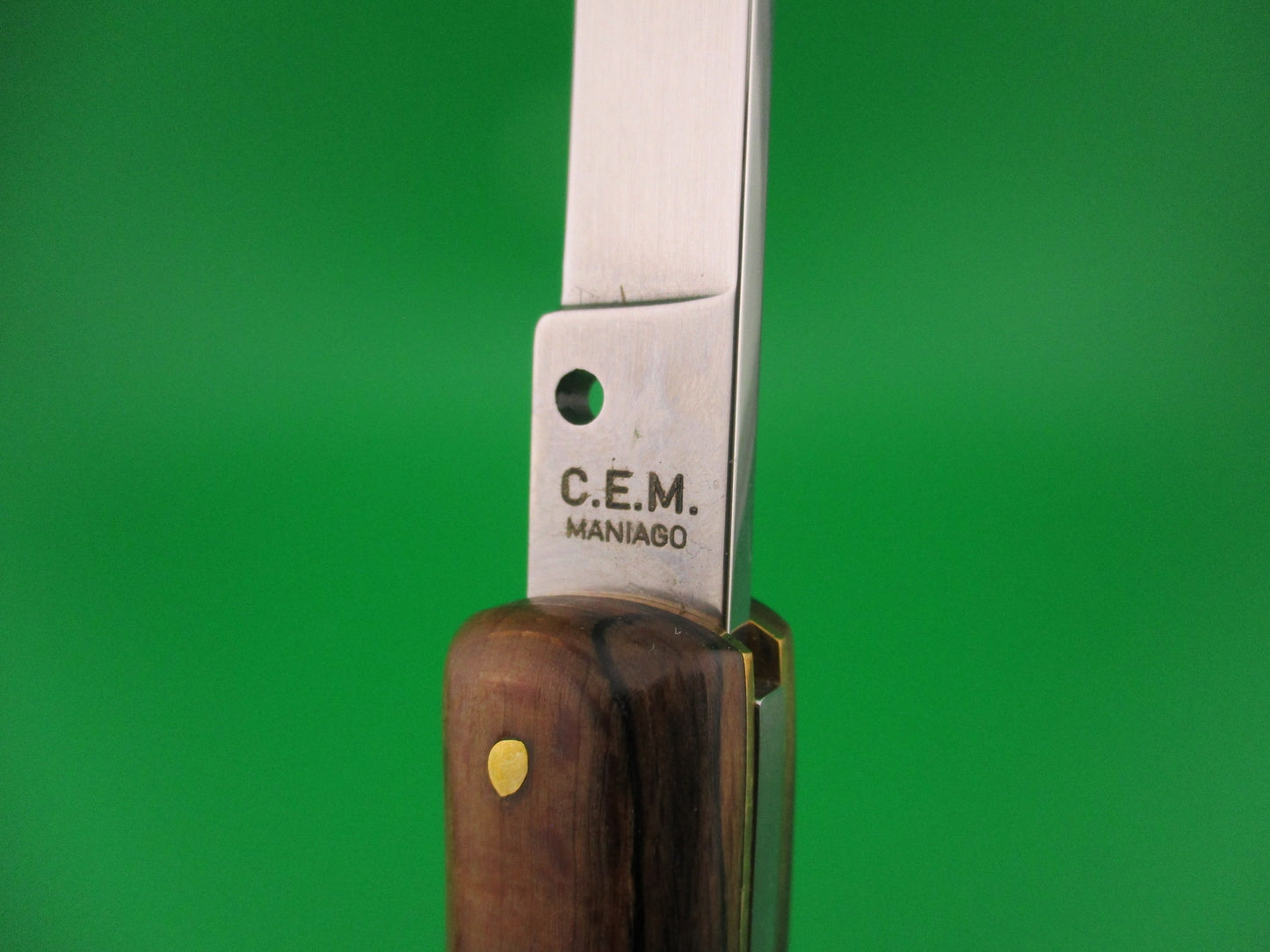CEM MANIAGO 21cm Italian lockback Honey & Cream horn DM automatic knife