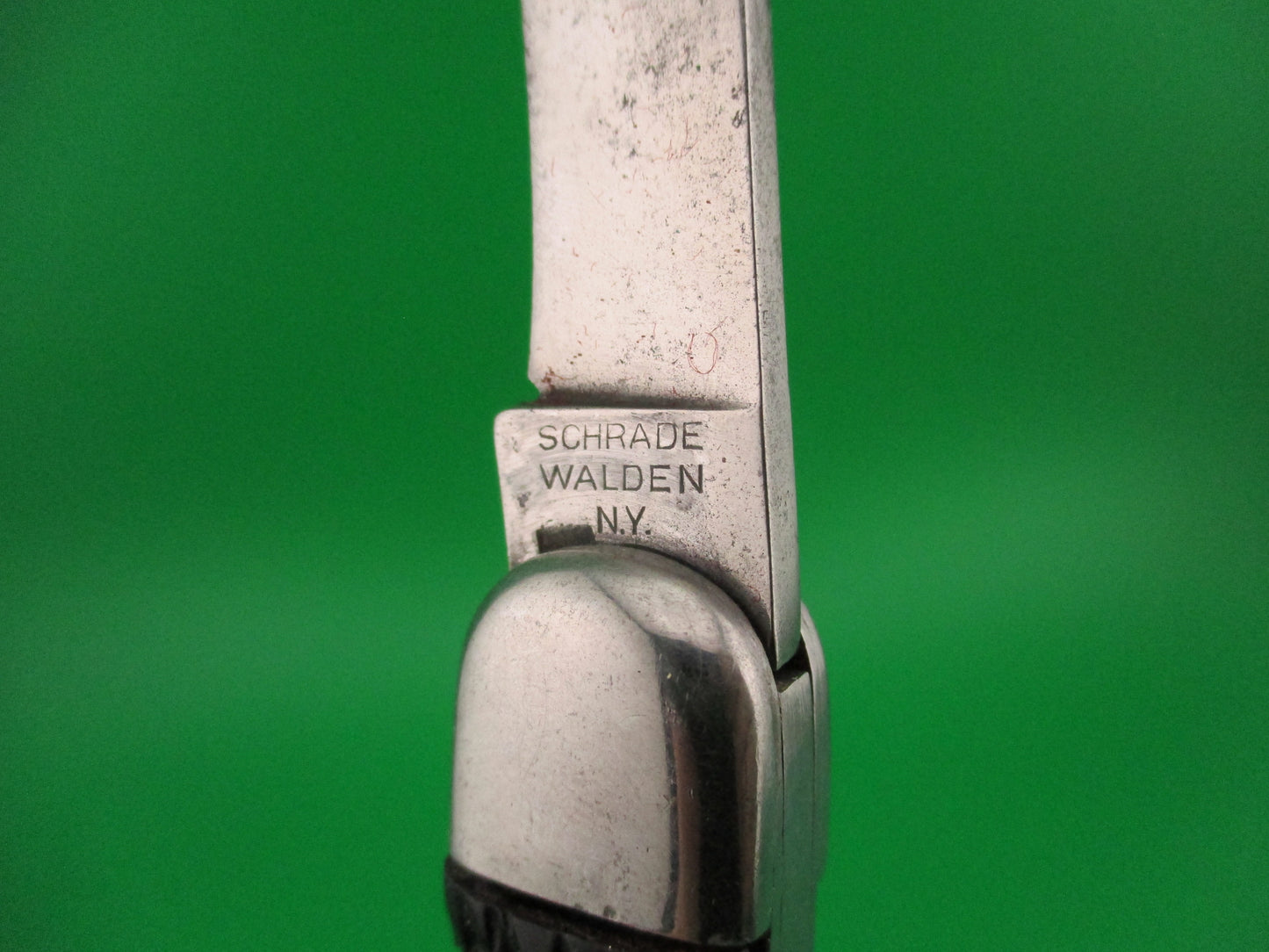 SCHRADE WALDEN 154 Hunter Black Stagged vintage automatic knife