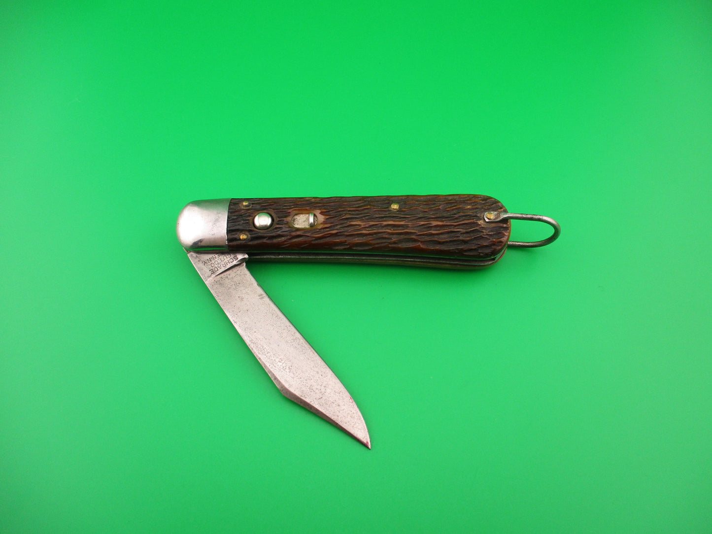 SCHRADE CUT CO M2 Bone WWII Paratrooper Military issue switchblade knife
