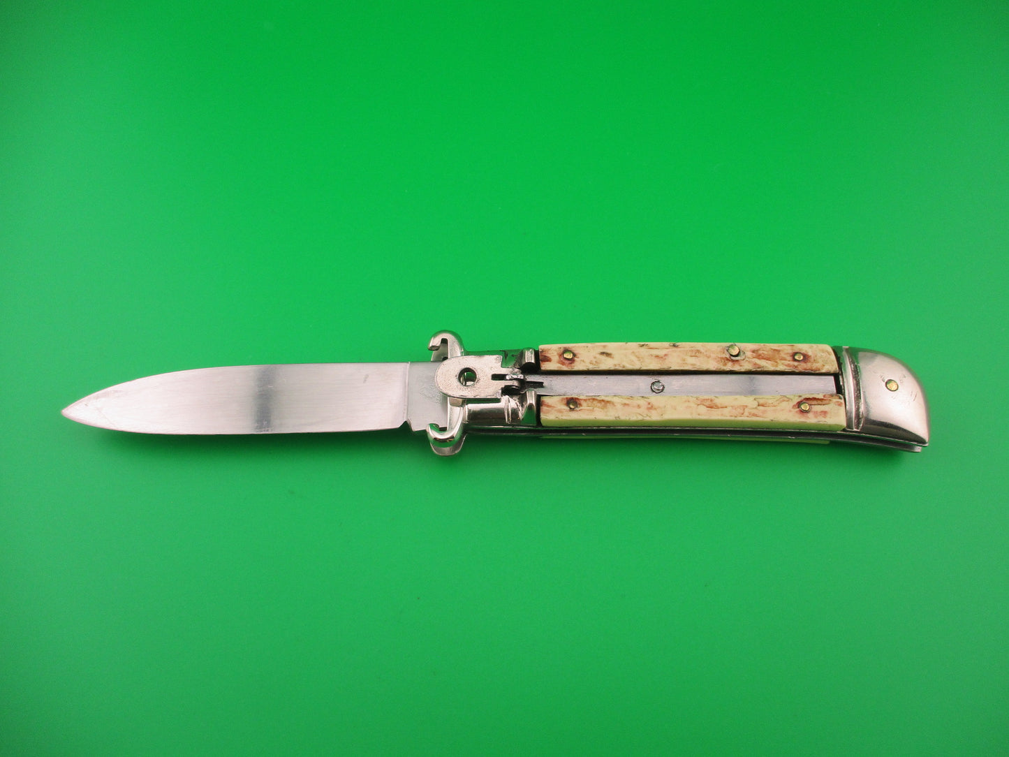 Jndiana (Indiana) INOX 20cm Italian Lever Shell puller Imitation stag automatic knife