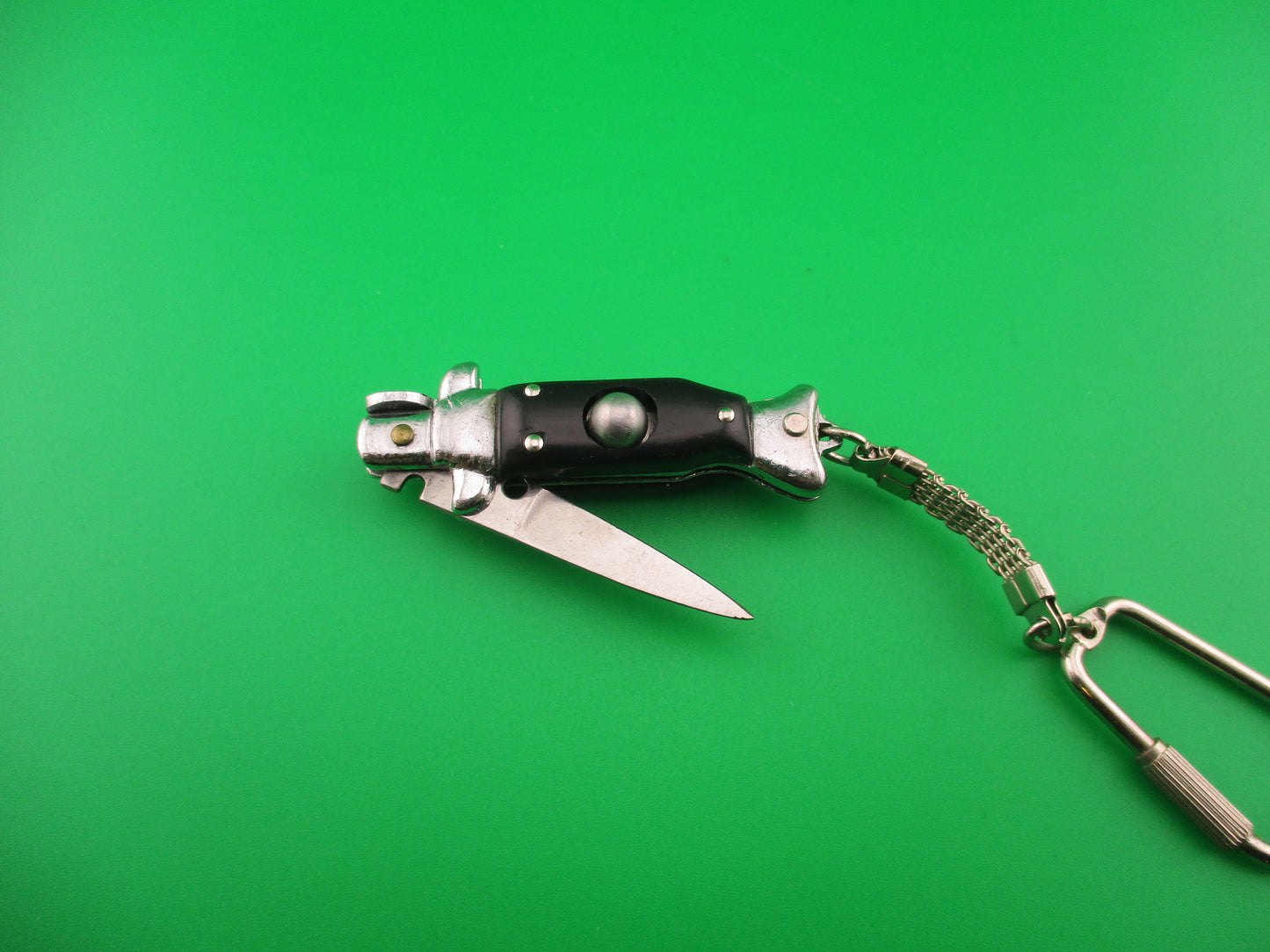 Mini Stiletto keychain knife 9cm Italian style vintage automatic knife