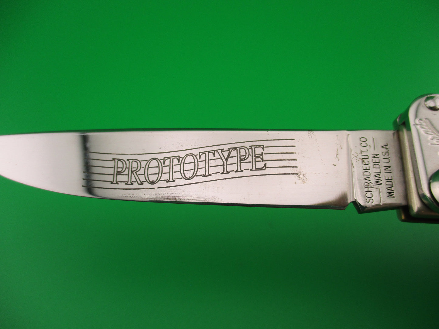 SCHRADE FIRE & ICE lever release PROTOTYPE Red bone automatic knife