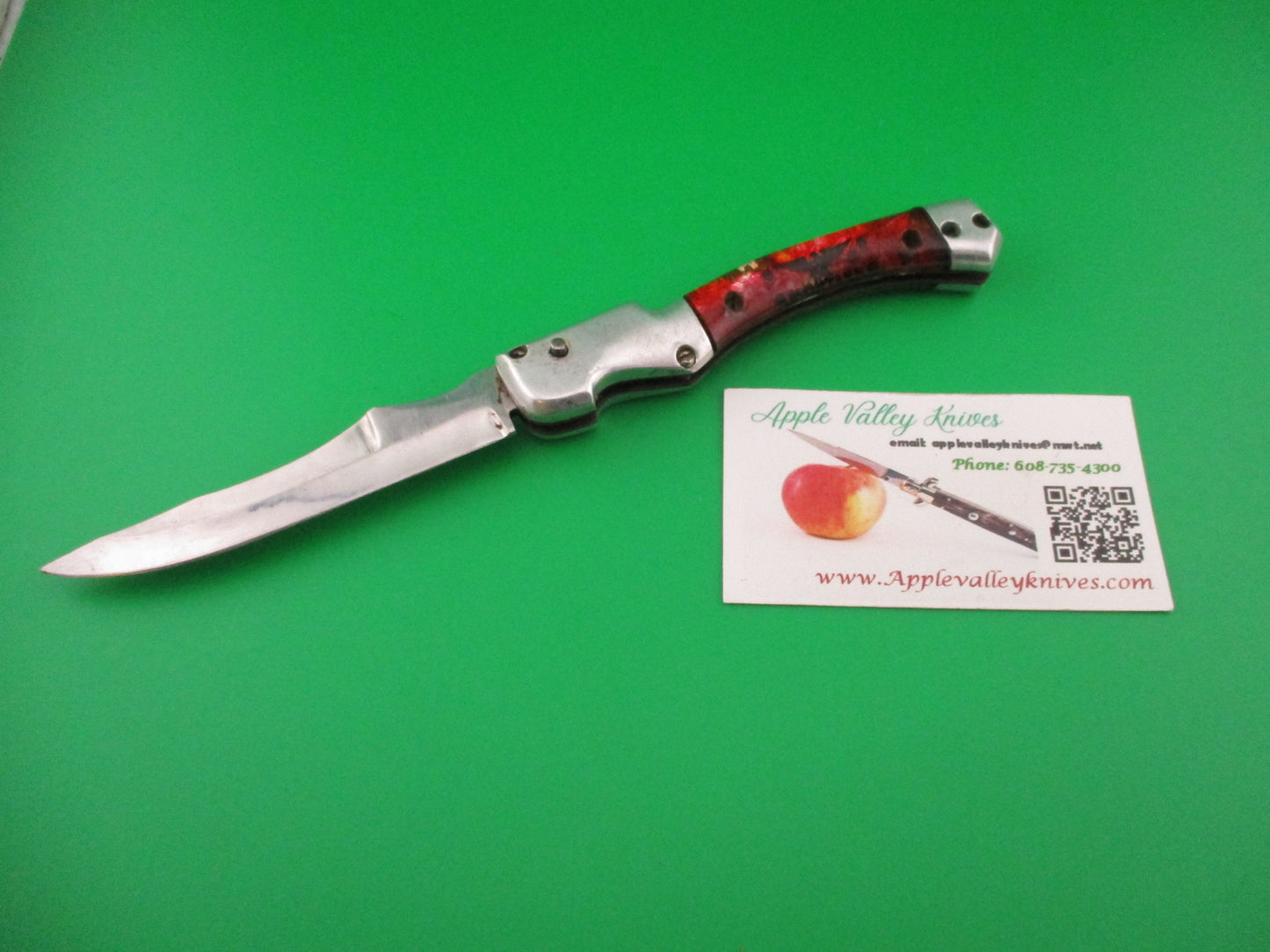 MONTANA 21cm Russian RPK Coilspring Aluminum & Red vintage automatic knife