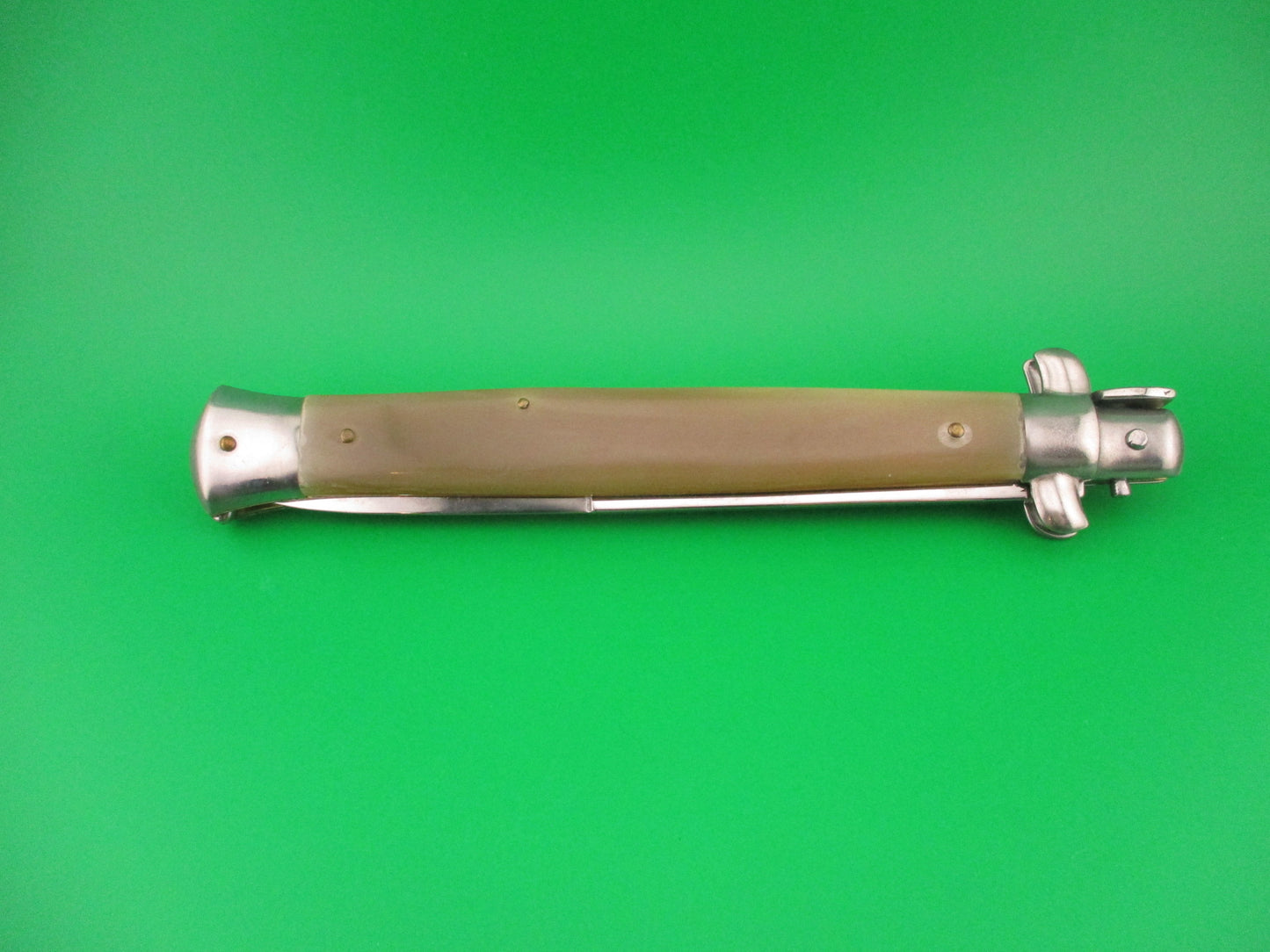 AKC 33cm Italian Swivel Bolster Honey & Cream automatic knife vintage 1990s