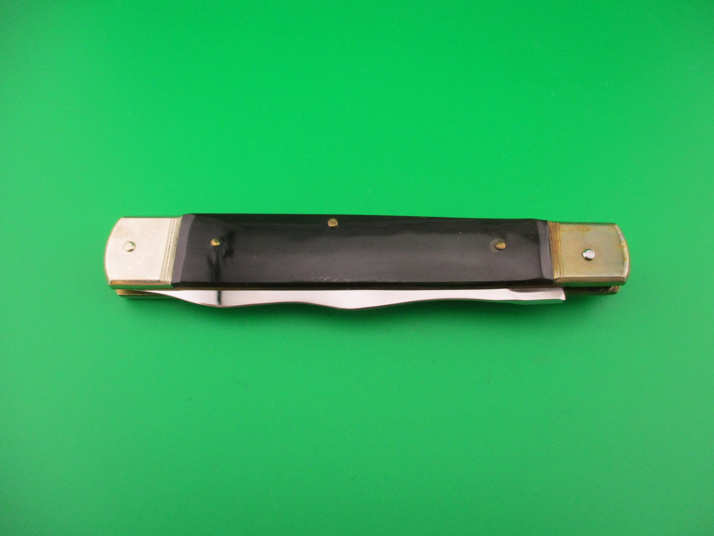 Hubertus 14cm German Lever Slimline KRIS blade Horn handled automatic knife