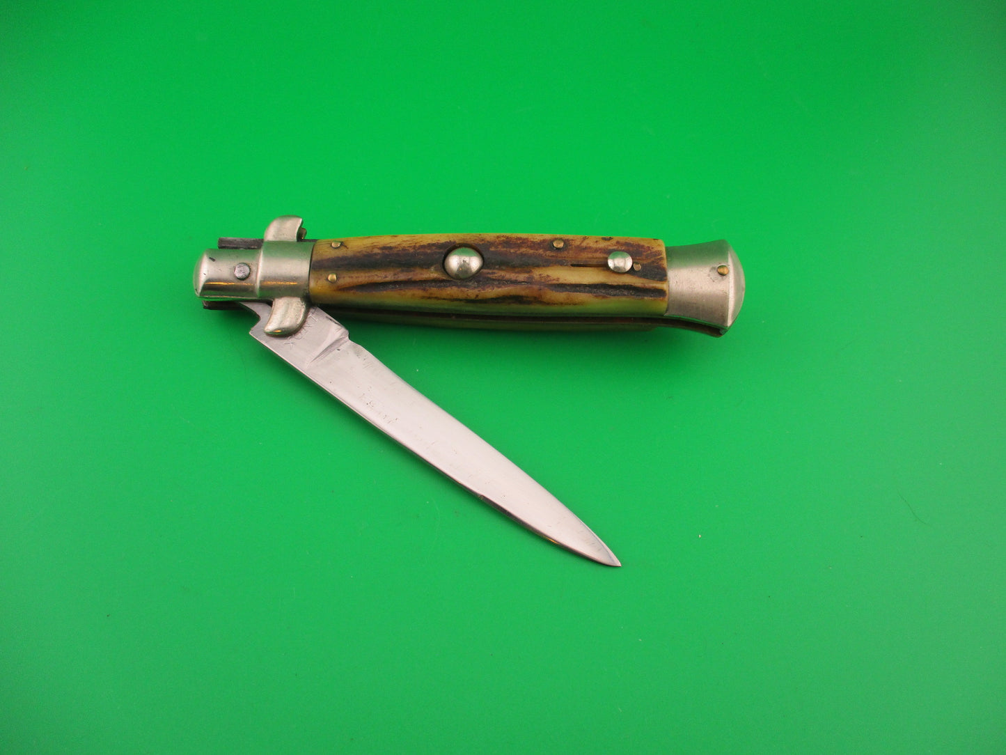 INOX PATENT 20cm Italian BO/BC Stag vintage 1960s automatic knife