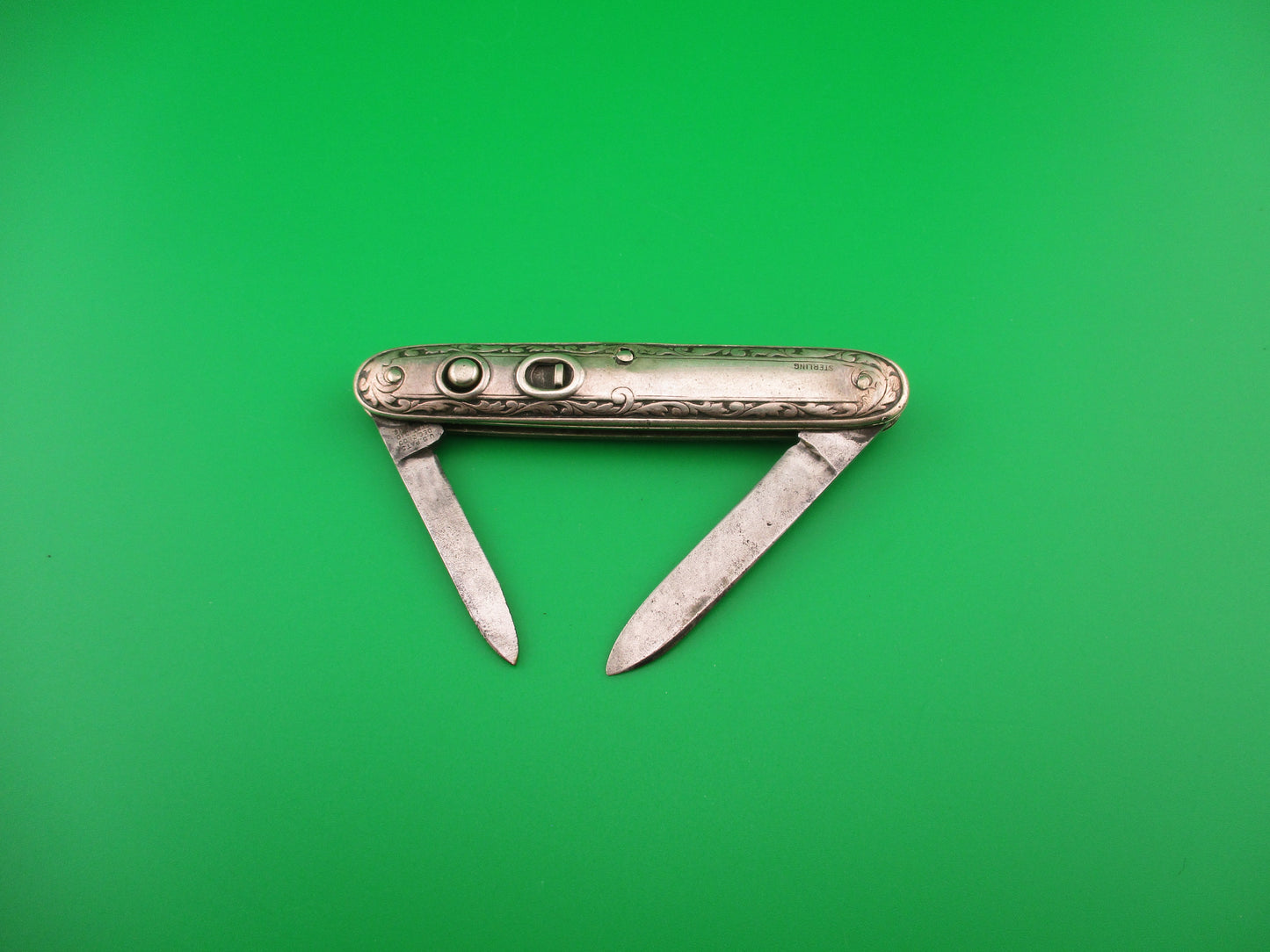 Schrade Cut Co Medium double Sterling Silver Deluxe automatic knife SS740D