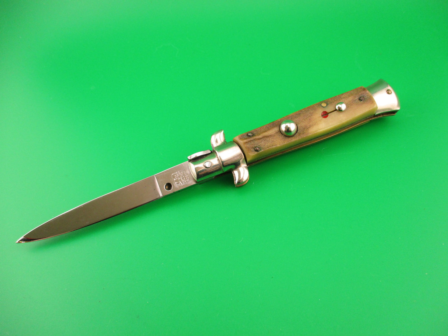 C JUL HERBERT ROSTFREI 18cm Italian Transitional Stiletto Stag Red Dot automatic