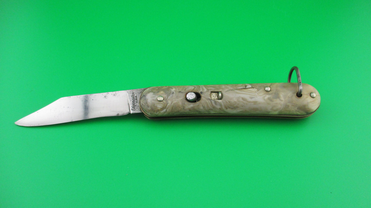 Edgemaster Fatjack Smokey swirl vintage switchblade knife