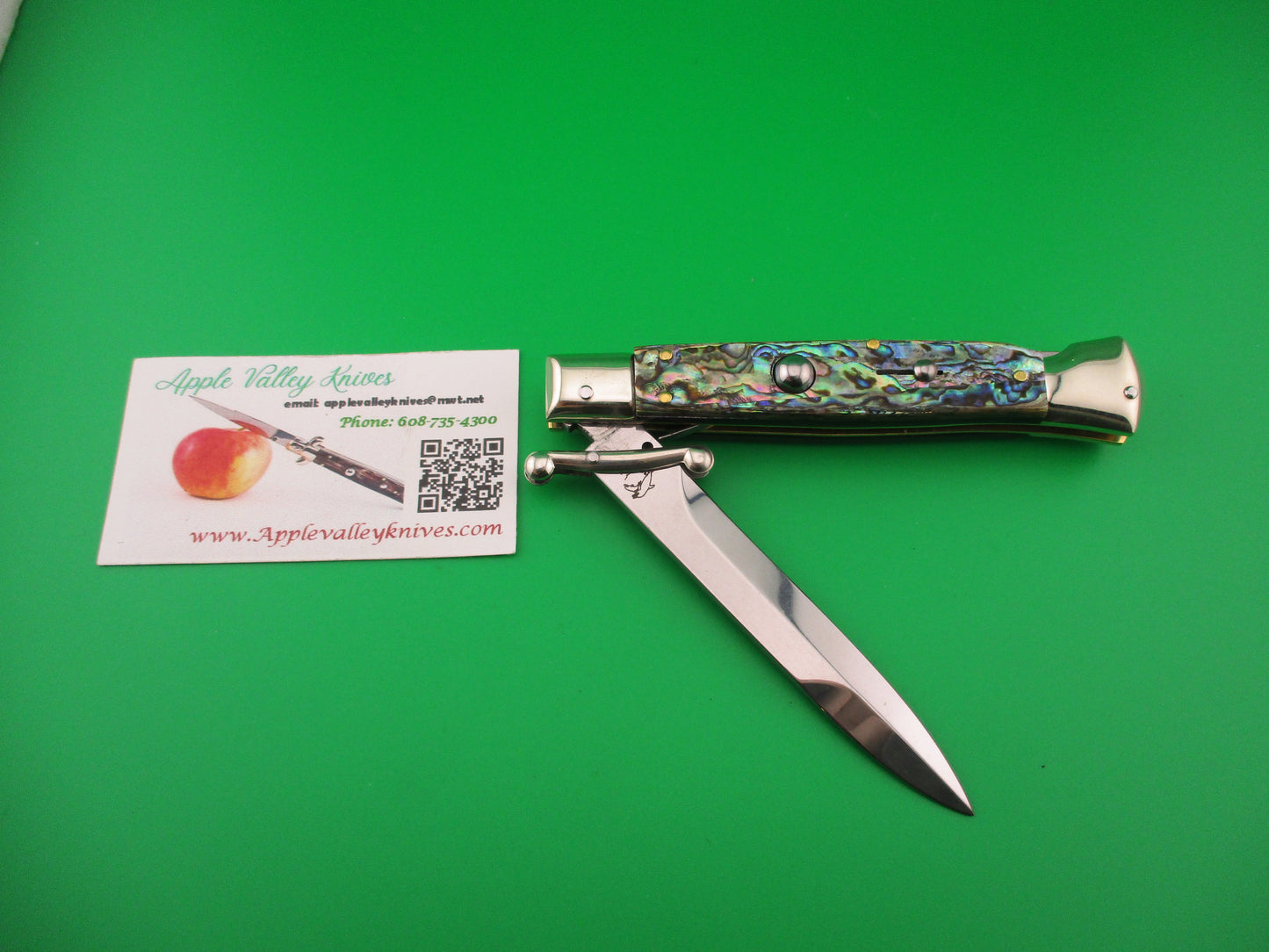 DM Dolphin SPADON 23cm Italian Swing Guard Abalone automatic knife