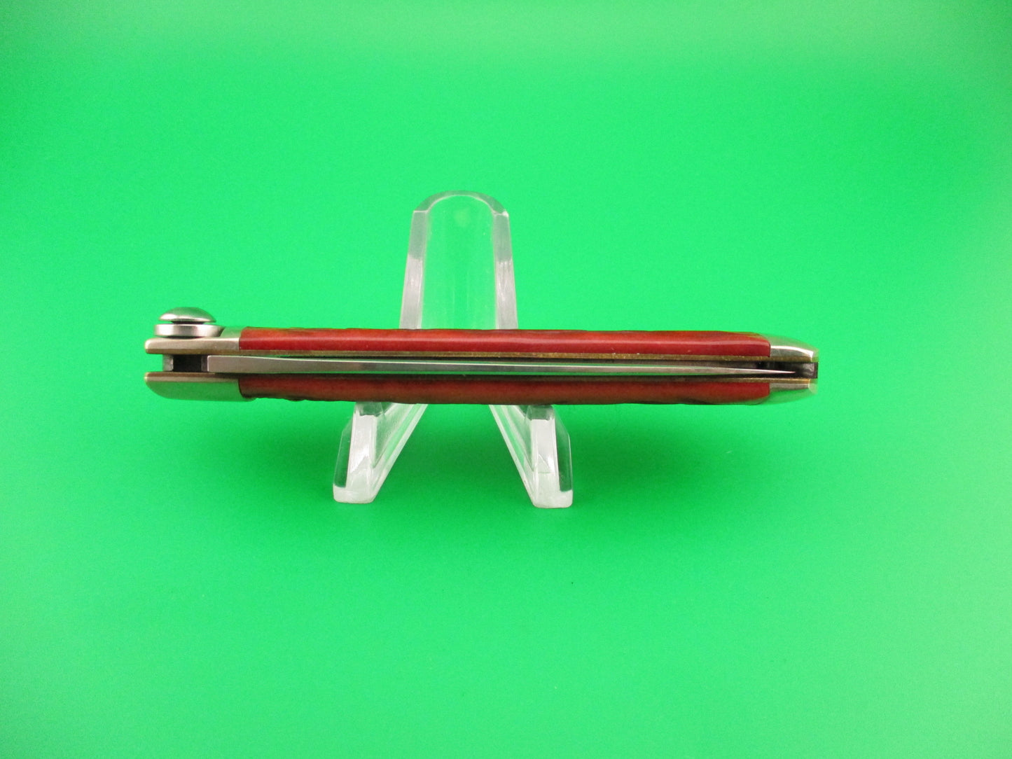 SCHRADE FIRE & ICE lever release PROTOTYPE Red bone automatic knife